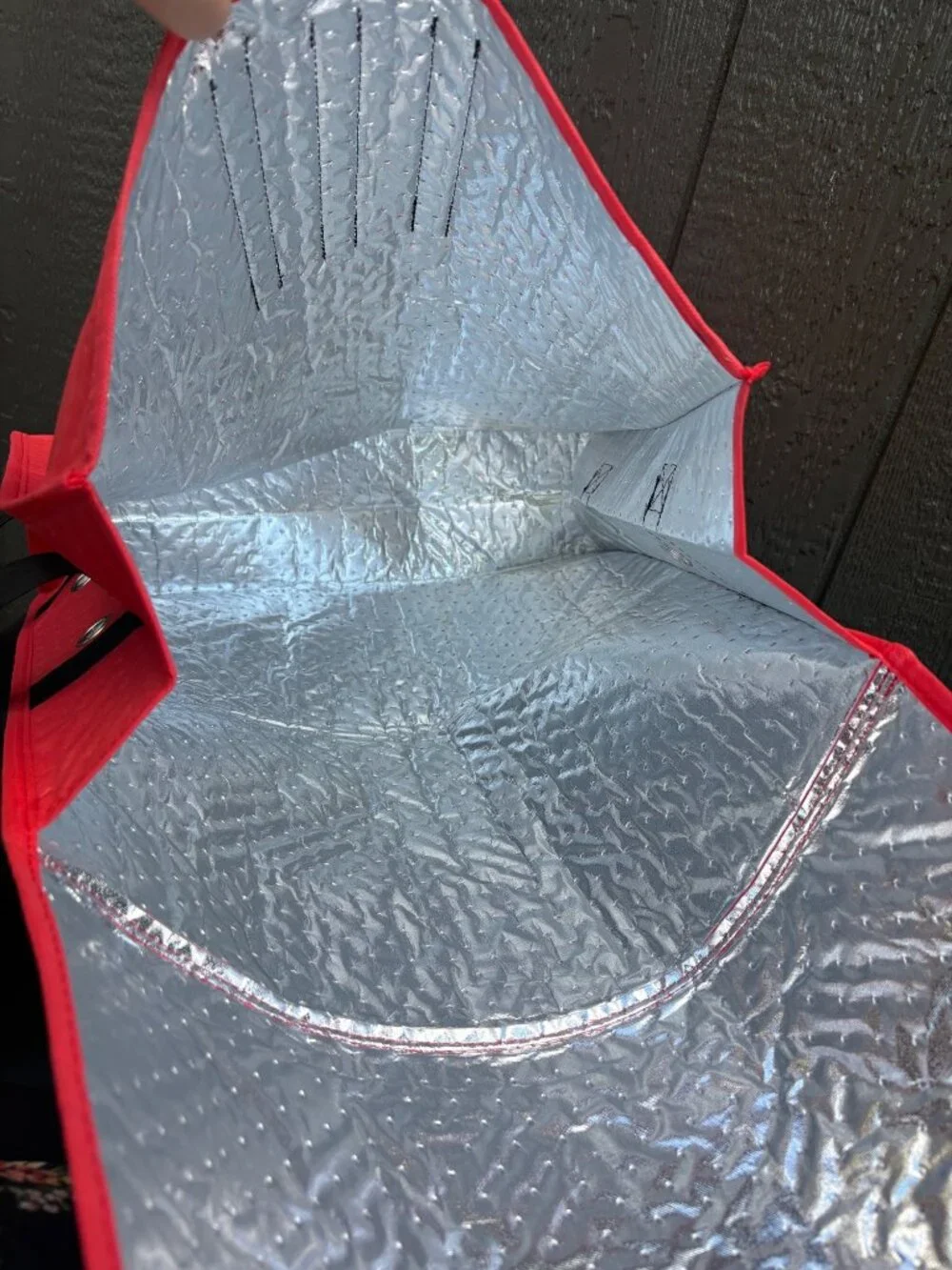 Doordash Red Insulated Food Delivery Bag With Velcro Closure & Handles